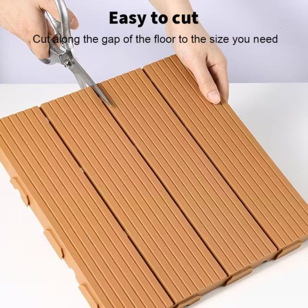 6 Pcs Heavy Duty Interlocking Plastic Deck Floor Tiles 12×12 Inch – Waterproof, Anti-Slip, UV &amp; Weather Resistant Modular Flooring for Balcony, Garden, Patio, Porch, Rooftop, Backyard &amp; Indoor Outdoor Use (6Pcs) | প্লাস্টিক ফ্লোর ওয়াটারপ্রুফ Specification 4