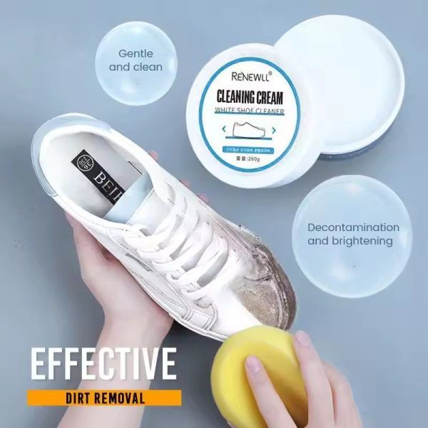 Waterless White Shoe Cleaning Cream with Sponge – Waterless Sneaker Cleaner, No Rinse Stain Remover Paste for Canvas, Rubber Sole &amp; Sports Shoes (Reusable Cleaning Solution) | শু জুতা ক্লিনিং ক্রিম স্পঞ্জ ক্লিনার রিমুভার রাবার স্পোর্টস Specification 3