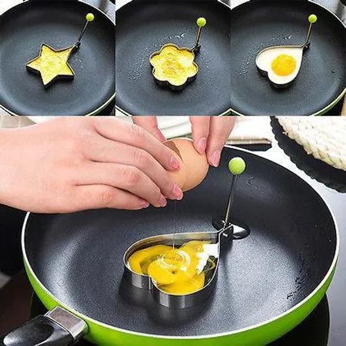 2 Pcs Stainless Steel Pancake &amp; Fried Egg Mold Set – Heart, Star, Cloud, Mouse &amp; Ring Shapes for Omelettes, Pancakes &amp; Breakfast Cooking (2Pcs) | স্টেইনলেস স্টিল এগ ডিম মোল্ড স্টার তারা মাউস রিং কুকিং পিস সেট Specification 3