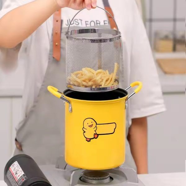 2L Stainless Steel Deep Fryer Pot with Basket – Oil Filter Design for Fries, Chicken, Shrimp &amp; Snacks | স্টেইনলেস স্টিল পট ঝুড়ি অয়েল তেল ফিল্টার Specification 1