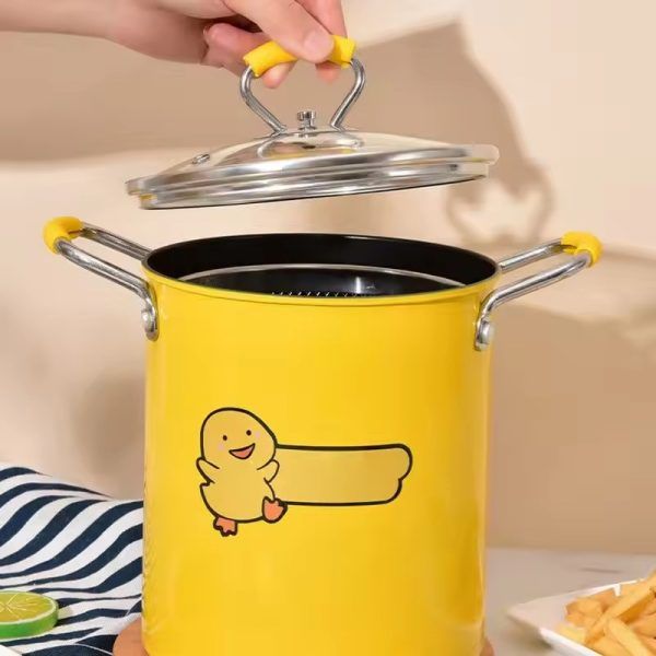 2L Stainless Steel Deep Fryer Pot with Basket – Oil Filter Design for Fries, Chicken, Shrimp &amp; Snacks | স্টেইনলেস স্টিল পট ঝুড়ি অয়েল তেল ফিল্টার Specification 3