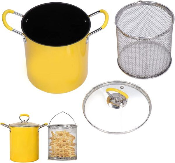 2L Stainless Steel Deep Fryer Pot with Basket – Oil Filter Design for Fries, Chicken, Shrimp &amp; Snacks | স্টেইনলেস স্টিল পট ঝুড়ি অয়েল তেল ফিল্টার Specification 4