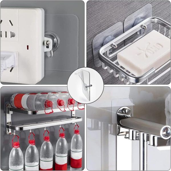 10 Pcs Set Super Strong Adhesive Wall Hooks | স্ট্রং অ্যাডহেসিভ ওয়াল হুক পিস সেট Specification 3