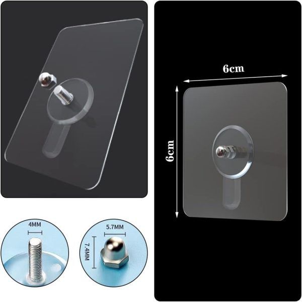 10 Pcs Set Super Strong Adhesive Wall Hooks | স্ট্রং অ্যাডহেসিভ ওয়াল হুক পিস সেট Specification 4