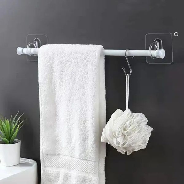 (4pcs) Multifunctional Wall-Mounted Round Hooks Free Punching Seamless Paste Storage Rack Kitchen Bathroom Household Ring Hange | মাল্টিফাংশনাল হুক স্টোরেজ র্যাক কিচেন রান্নাঘর বাথরুম হাউসহোল্ড সংসার রিং পিস Specification 4
