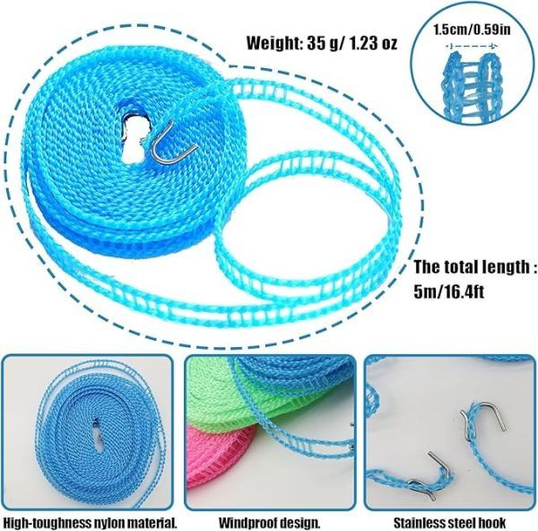 1 Pack Retractable Portable Clothesline | রিট্র্যাক্টেবল পোর্টেবল প্যাক Specification 2
