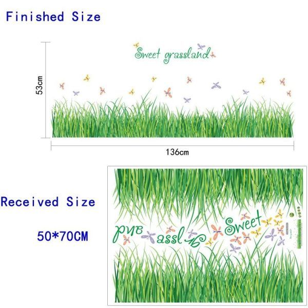 2Pcs (4 sticker) Green Grass Wall Sticker | স্টিকার ওয়াল পিস Specification 1