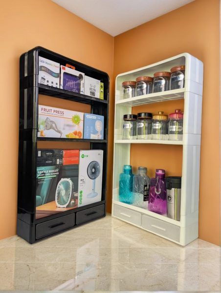 Big Size Multifunctional Kitchen Countertop Bottle Storage Rack Bathroom Toiletries Storage shelf Cosmetics Organizer | মাল্টিফাংশনাল কিচেন রান্নাঘর বোতল স্টোরেজ র্যাক বাথরুম শেলফ অর্গানাইজার Specification 2