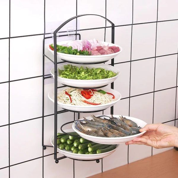 5 Layer Kitchen Punch Free Portable Space Saving Dish Rack | কিচেন রান্নাঘর পোর্টেবল ডিশ র্যাক Specification 2