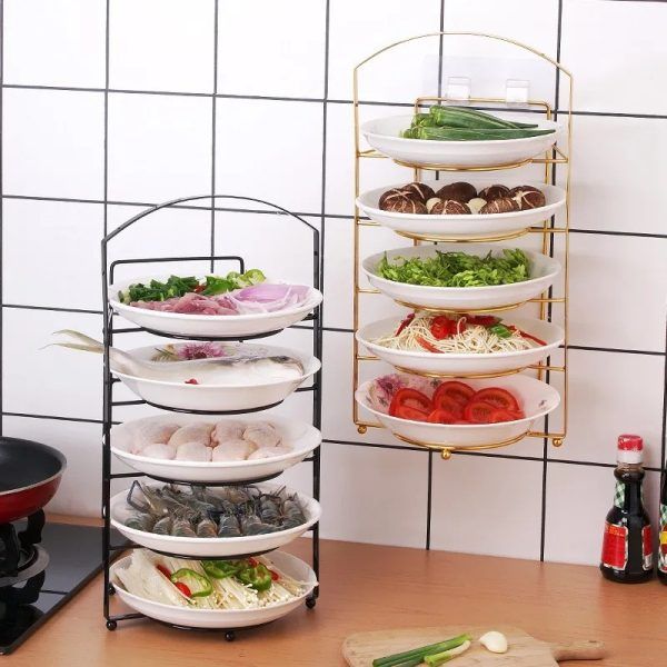 5 Layer Kitchen Punch Free Portable Space Saving Dish Rack | কিচেন রান্নাঘর পোর্টেবল ডিশ র্যাক Specification 4