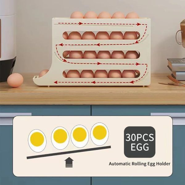 (২ পিস) 4 Layer Egg Storage Rack Specification 3