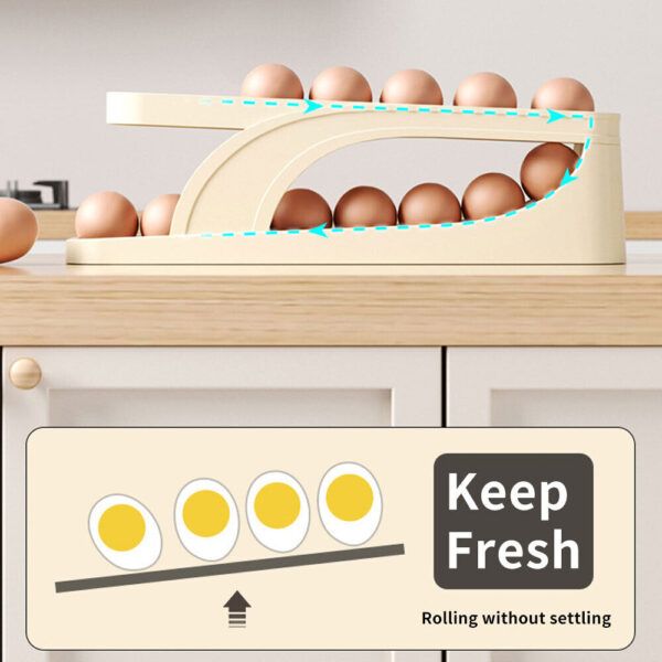২ পিস Double-Layer Egg Dispenser Specification 1