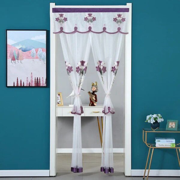 Double Layer Lace Embroidered Door Curtain | ডোর দরজা কার্টেন পর্দা Specification 2