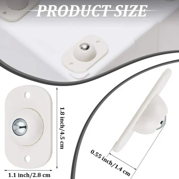 4 Pecs Self Adhesive Caster Wheels | অ্যাডহেসিভ পিস Specification 4