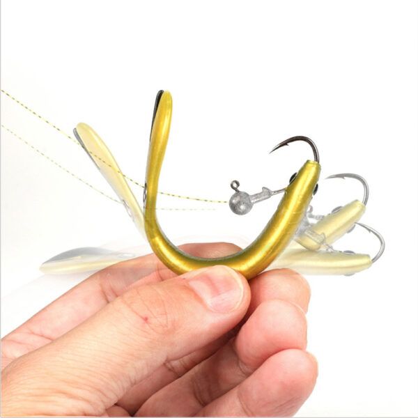 5 pecs Soft Fishing Lure Bionic Loach Bait And Lead Head Jigs Fishing Hooks | ফিশিং হুক পিস Specification 2