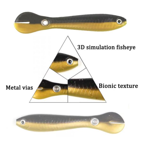 5 pecs Soft Fishing Lure Bionic Loach Bait And Lead Head Jigs Fishing Hooks | ফিশিং হুক পিস Specification 3