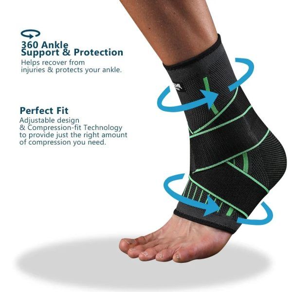Elastic Ankle Brace Compression Sleeve – Foot Support Stabilizer for Plantar Fasciitis, Achilles Tendonitis &amp; Sports Use | ইলাস্টিক স্লিভ ফুট পা সাপোর্ট স্পোর্টস Specification 1