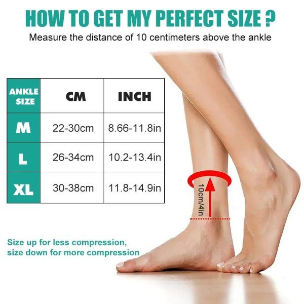 Elastic Ankle Brace Compression Sleeve – Foot Support Stabilizer for Plantar Fasciitis, Achilles Tendonitis &amp; Sports Use | ইলাস্টিক স্লিভ ফুট পা সাপোর্ট স্পোর্টস Specification 3