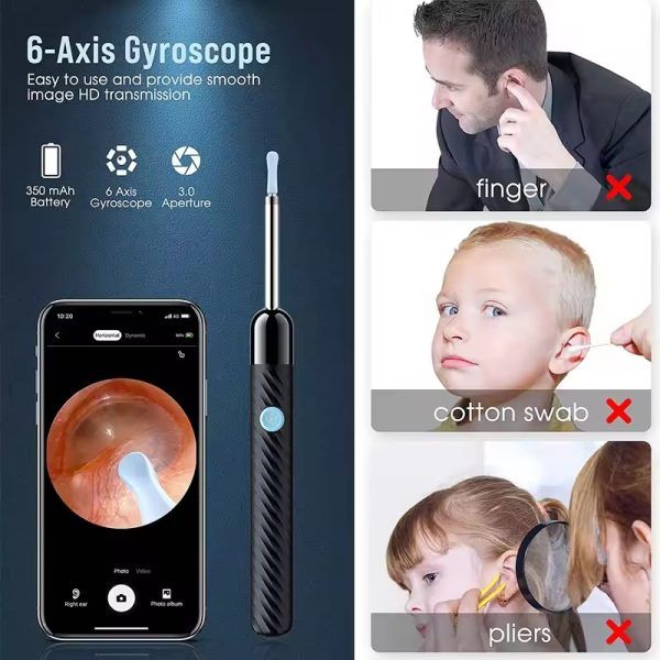 Ear Wax Removal Kit – 8-Piece Ear Cleaner with 1080P Camera, 6 Ear Spoons, iOS &amp; Android Compatible | ইয়ার কান রিমুভাল কিট ক্লিনার ক্যামেরা চামচ পিস Specification 3