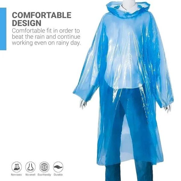 2 Pcs Portable Disposable Rain Poncho Rain Card – Waterproof Pocket Raincoat with Hood for Men &amp; Women Outdoor Use (2 Pcs) | পোর্টেবল রেইন বৃষ্টি ওয়াটারপ্রুফ আউটডোর পিস Specification 2