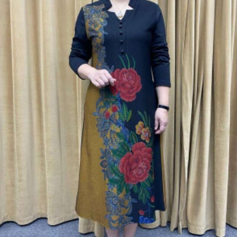 V-Neck Noble Long Printed Dress | ড্রেস Specification 2